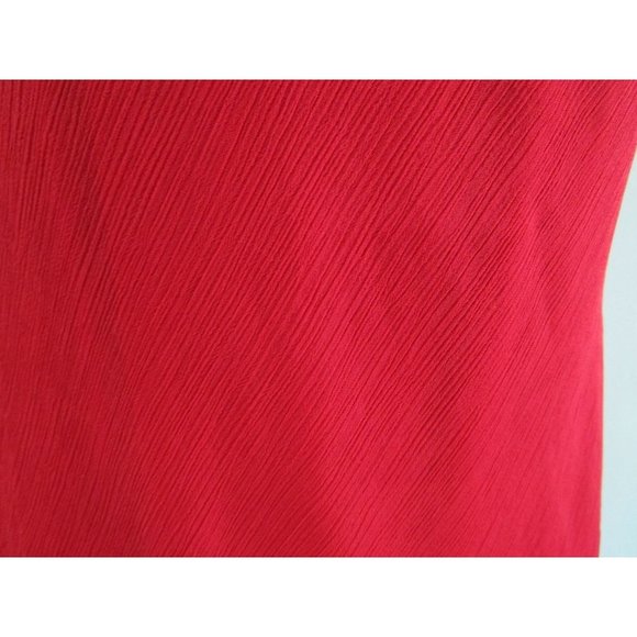 Bisou Bisou Michele Bohbot Beaded Accent Chiffon Overlay Red Cocktail Dress Sz 8 - Picture 10 of 16